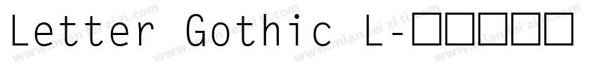 Letter Gothic L字体转换
